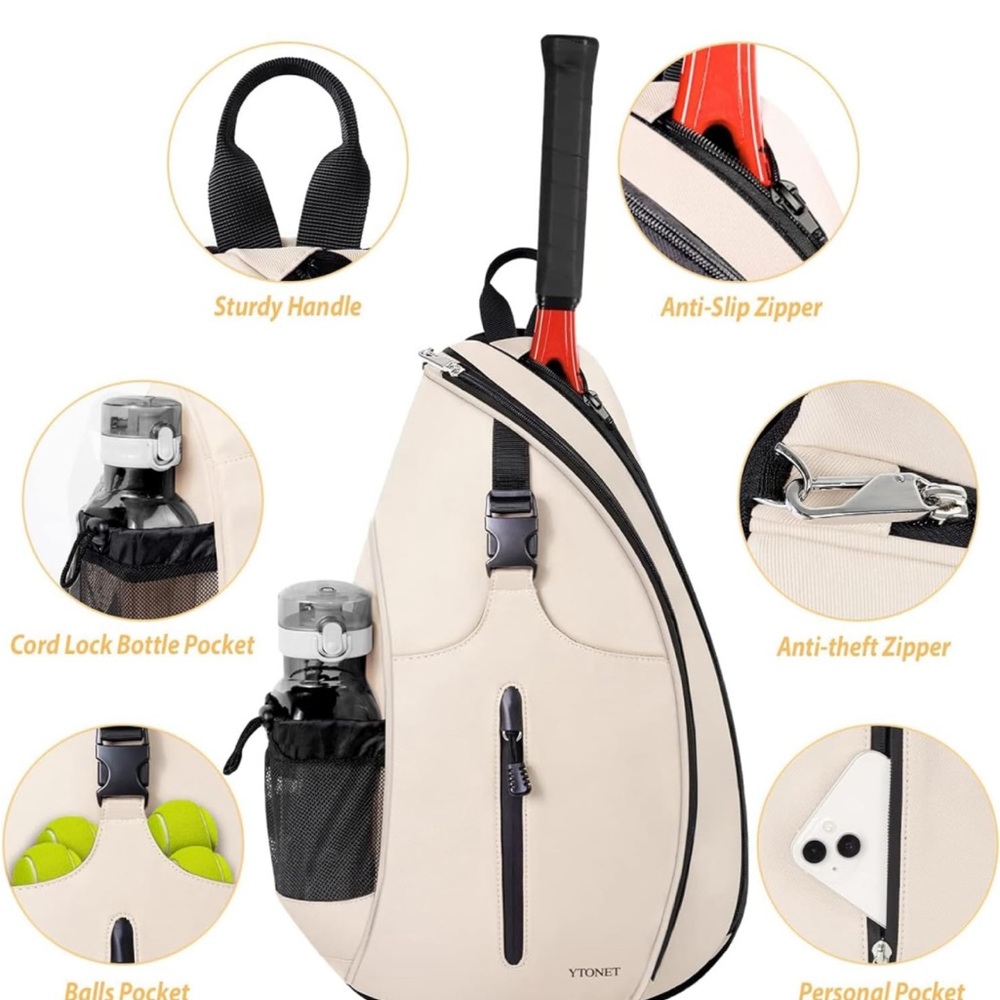Tennis/Pickleball/Racquetball sling backpack
